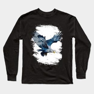 Eagle Wild Animal Nature Watercolor Art Painting Long Sleeve T-Shirt